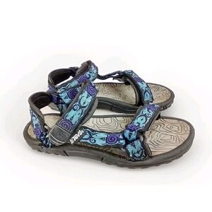 TEVA HURRICANE  Women's 9 BLUE STRAPPY GEOMETRIC SANDALS/WATER SHOES